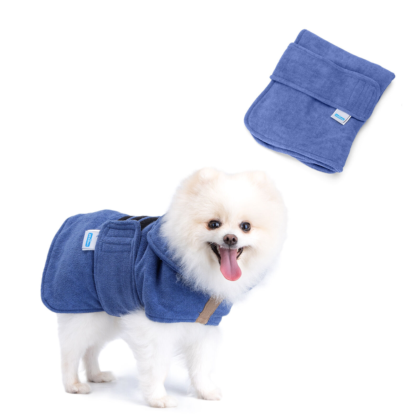 Nobleza Albornoz para Perros con Velcro, Superabsorbente y de Secado r&aacute;pido, Albornoz de Microfibra para Todos los Gatos y Perros, , large Imagen numero 7