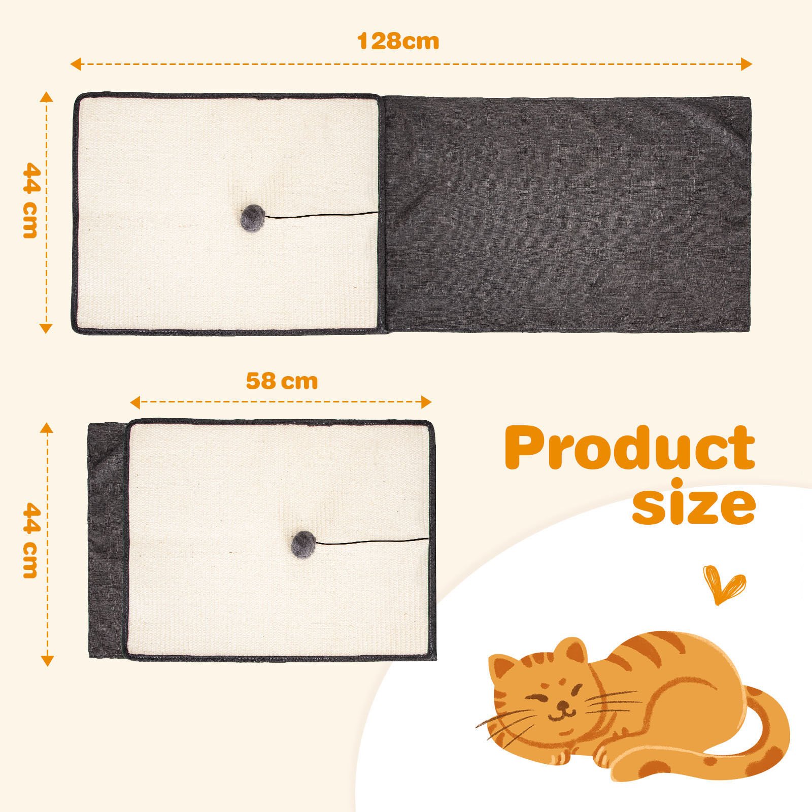 Nobleza Rascador sofá con alfombrilla para gatos thumbnail