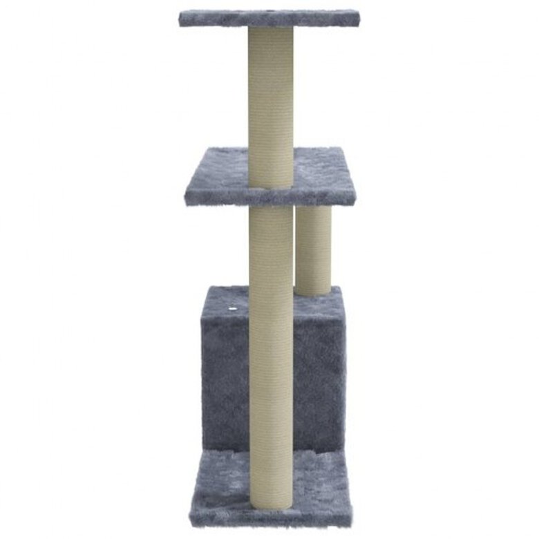 Vidaxl rascador sisal gris para gatos, , large image number null