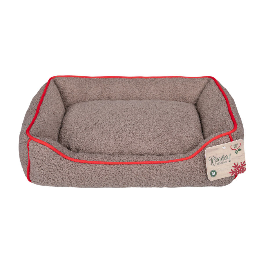 Wonder Christmas Cama Navide&ntilde;a Marr&oacute;n y Roja para perros, , large Imagen numero 6