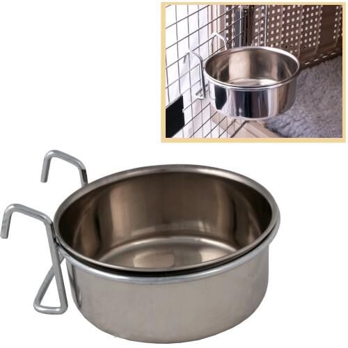 Ibañez Comedero Bebedero para jaulas con soporte para mascotas