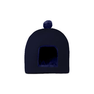 Gauty Cama Redonda Tela Impermeable y pelo  Azul para Perros y Gatos 