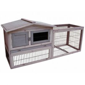 Conejera para el exterior color Gris