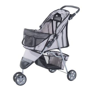 Cochecito plegable PawHut para mascotas color Gris