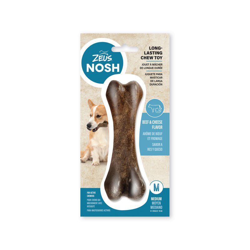 Juguete mordedor para perros Zeus Nosh Strong, Hueso, Carne y Queso , 11cm, , large Imagen numero 3