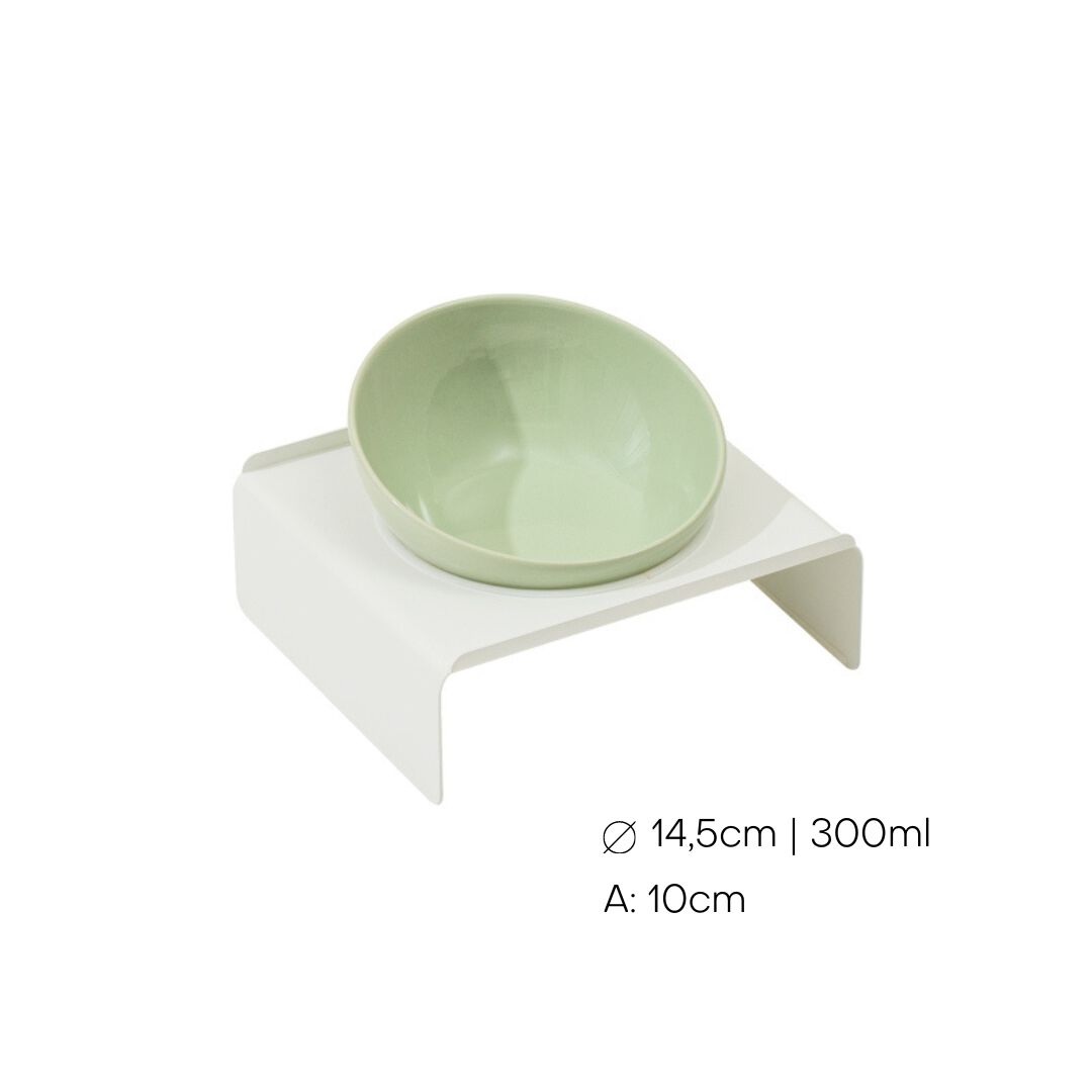 Taz&oacute;n Verde Agua con Soporte Blanco Inclinable, , large Imagen numero 2