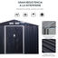 Outsunny Caseta de Jardín de Exterior Cobertizo de Jardín 8,3 m² 277x322x192 cm con 2 Puertas Corredizas Base Refuerzo (Suelo NO Incluido) para Patio Terraza Gris, , large indicador imagen numero 4