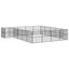 vidaXL Corralito para perros con 4 paneles acero galvanizado negro, , large indicador imagen numero 5