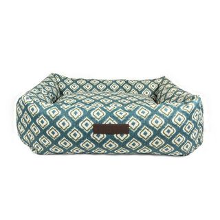 Cama impermeable Ikat para perros color Verde, Cama impermeable Ikat para perros color Verde