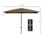 Outsunny Sombrilla de Jardín 296x197x244,5 cm Protección UV50+ Parasol de Aluminio Inclinable con Techo de Ventilación y Manivela para Terraza Balcón Exterior Café, , large indicador imagen numero 3