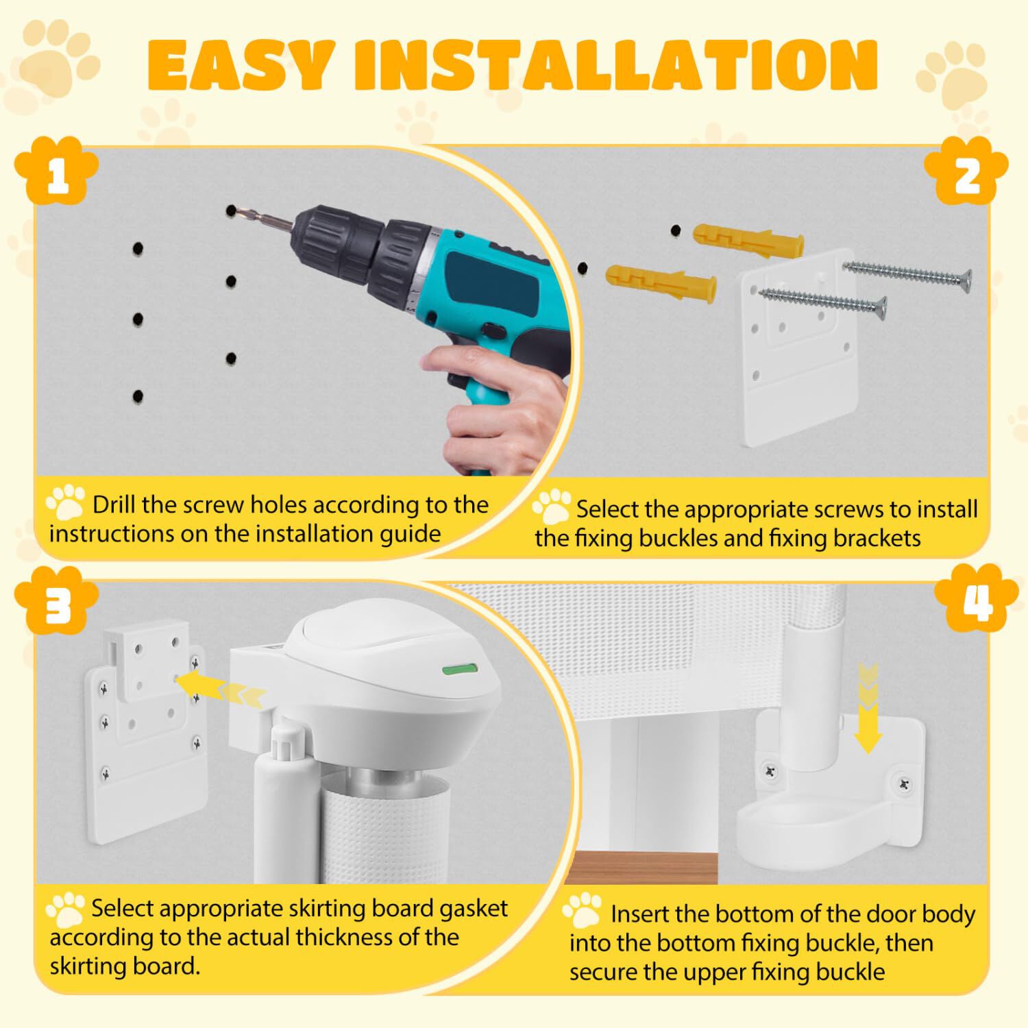 Nobleza Barrera de Seguridad Blanca Ajustable para perros y gatos thumbnail