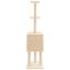vidaXL Rascador para gatos con postes de sisal color crema 145 cm, , large indicador imagen numero 4