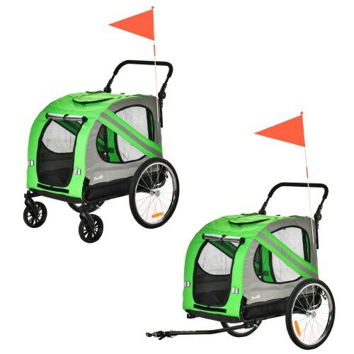 PawHut Remolque de bicicleta para perros thumbnail