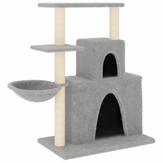 vidaXL Rascador con Postes de Sisal Gris Claro 83 cm para gatos