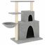 vidaXL Rascador para gatos con postes de sisal gris claro 83 cm, , large indicador imagen numero 1