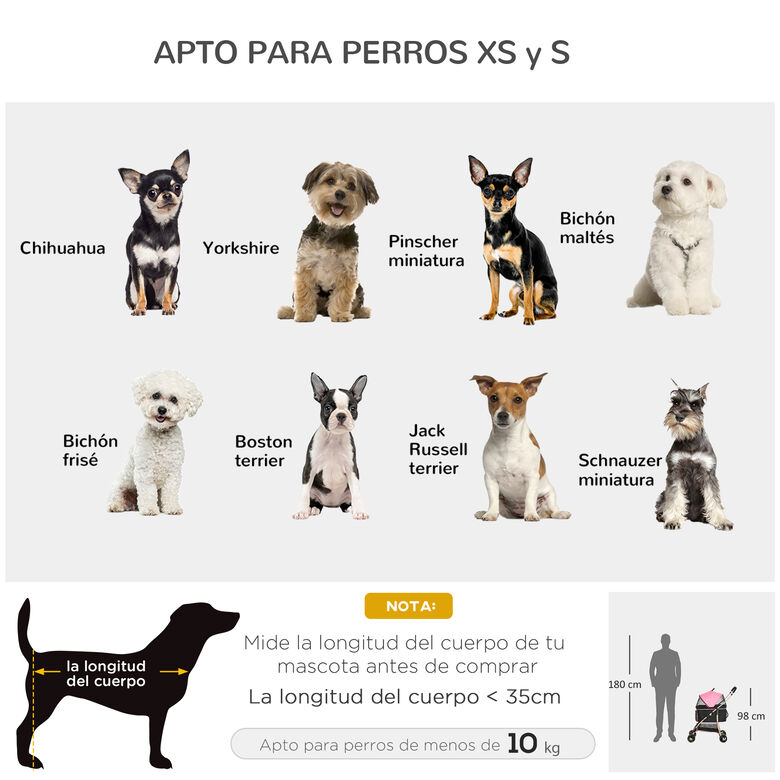 PawHut Cochecito Desmontable 3 en 1 para mascotas thumbnail