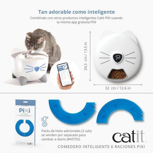 Catit PIXI Comedero Autom&aacute;tico 6 Raciones para gatos, , large Imagen numero 6