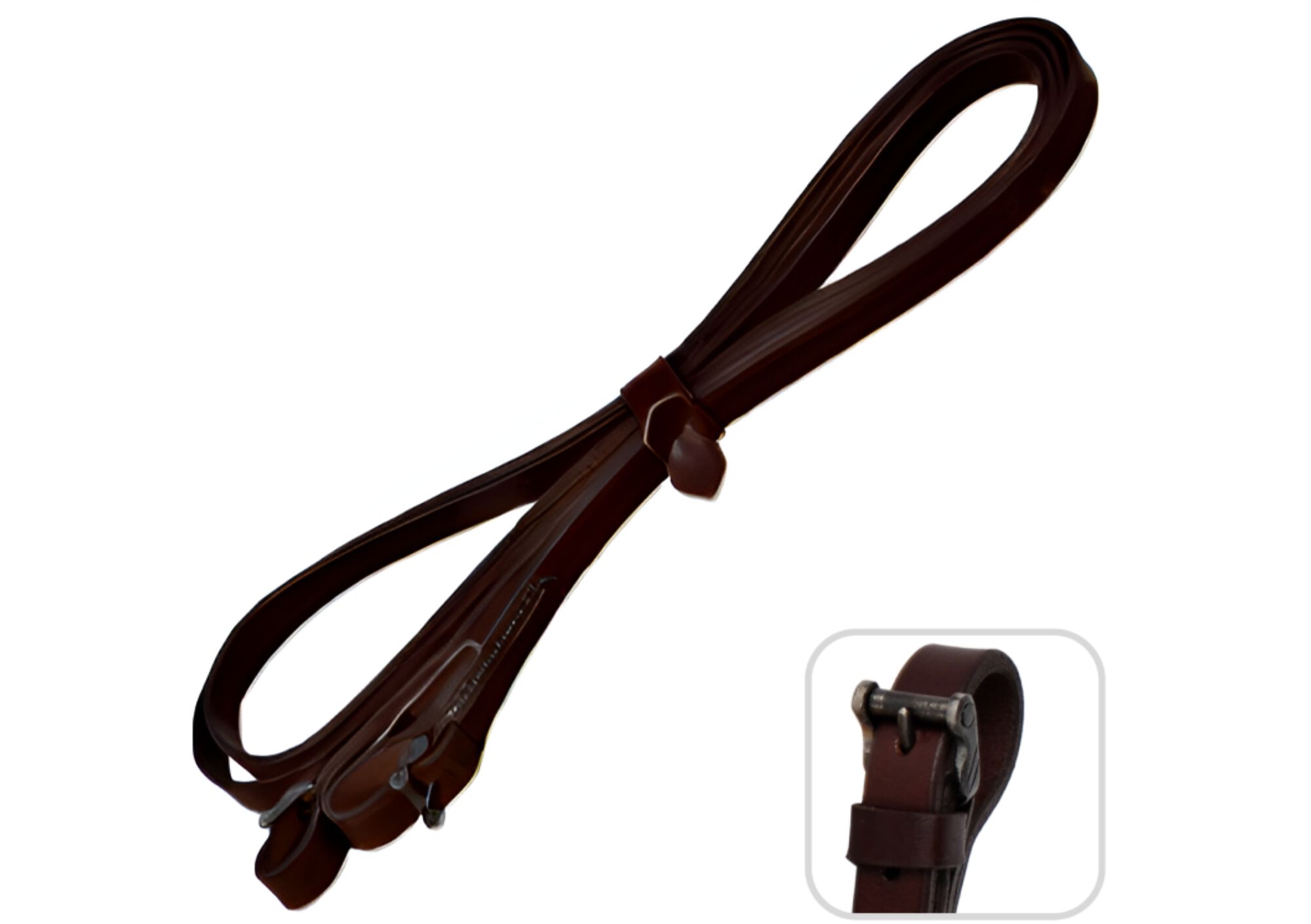 Falsa rienda vaquera con fundones | Hebillas fragua | Equipamiento para el caballo | Producto de Guarnicioner&iacute;a | Tradici&oacute;n artesana | Color Engrasado | Los Nietos, , large Imagen numero 1