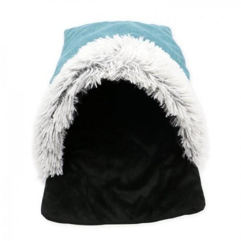 Tyrol cama en forma de calcetín de pelo largo celeste para gatos, , large image number null