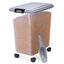 Nobleza - 40L Contenedor de Comida para Mascotas, Mascotas Caja de Alimentos con Ruedas Contenedor, Tapa abatible, hermética, Transparente, Ruedas y Pala, para Comida para Perros y Gatos, Gris, , large indicador imagen numero 1