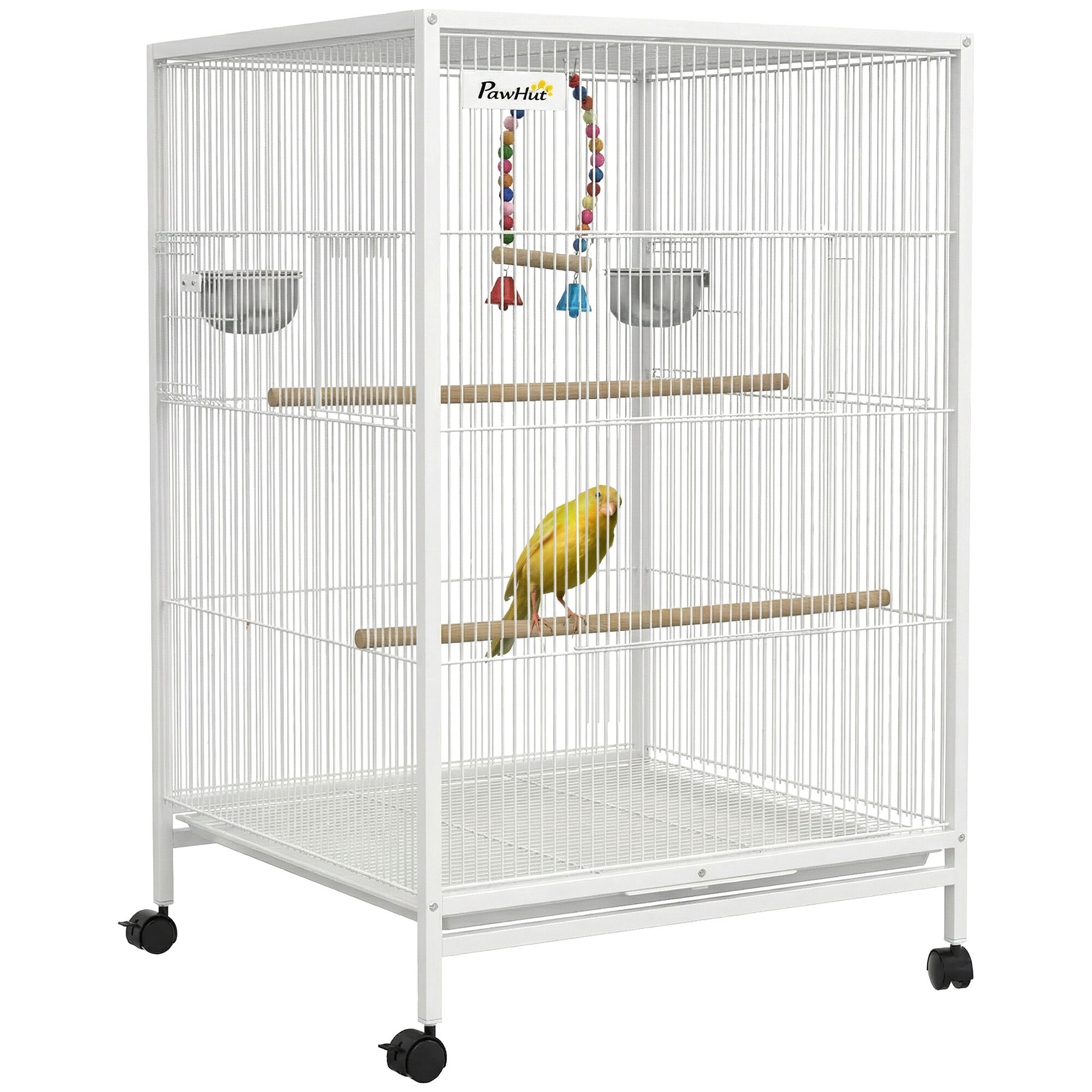 PawHut Jaula para P&aacute;jaros Blanco, , large Imagen numero 1