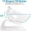 Edipets comedero doble inclinado y elevado transparente para gato, , large indicador imagen numero 3