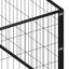 VidaXL Perrera Acero Rectangular Grande Negra, , large indicador imagen numero 4
