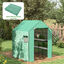 Outsunny Cubierta de Invernadero 140x143x190 cm Cubierta de Repuesto de Invernadero con Ventana Puerta con Cremallera Anti-UV Protección de Plantas para Jardín Verde, , large indicador imagen numero 2