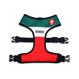 Dashi Arnés Neo Mesh Stripes Verde y Rojo para perros de raza pequeña
