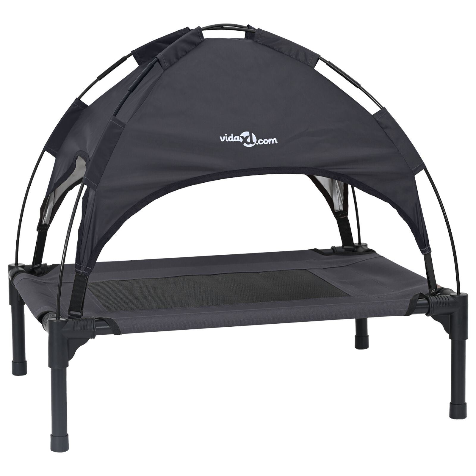 vidaXL Cama para Perros con Dosel Sof&aacute; Silla Tela Oxford y Acero Negro, , large Imagen numero 1