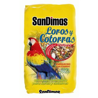 San Dimas comida para loros y cotorras