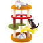 COSTWAY &Aacute;rbol Rascador para Gatos Moderno, 106 cm &Aacute;rbol para Gatos en Forma de Hamburguesa con Percha Acolchada, Cama Amplia, Postes Rascadores de Sisal, Cojines de Felpa, Torre para Gato Decorativo, , large indicador imagen numero 1