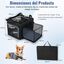 COSTWAY Transportín para Perros, Bolsa Transportin Portátil y Plegable para Mascotas con 2 Aberturas y Ventana, Cesta Interior de Malla, Bolsillos Laterales para Interior Exterior (80 x 65 x 42 cm), , large indicador imagen numero 2