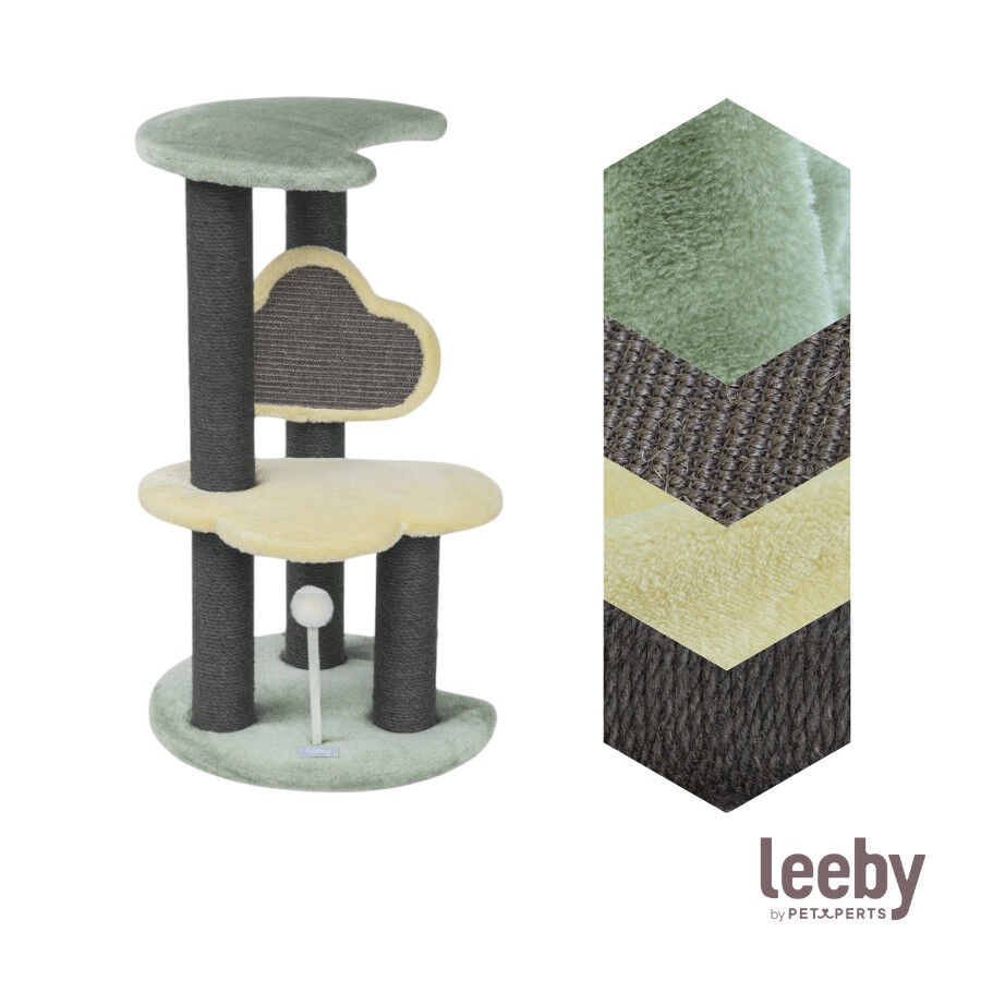 Leeby Karlo torre rascador con juguete para gatitos thumbnail