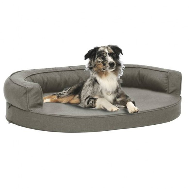 Vidaxl colchón de cama ergonómico gris para perros, , large image number null