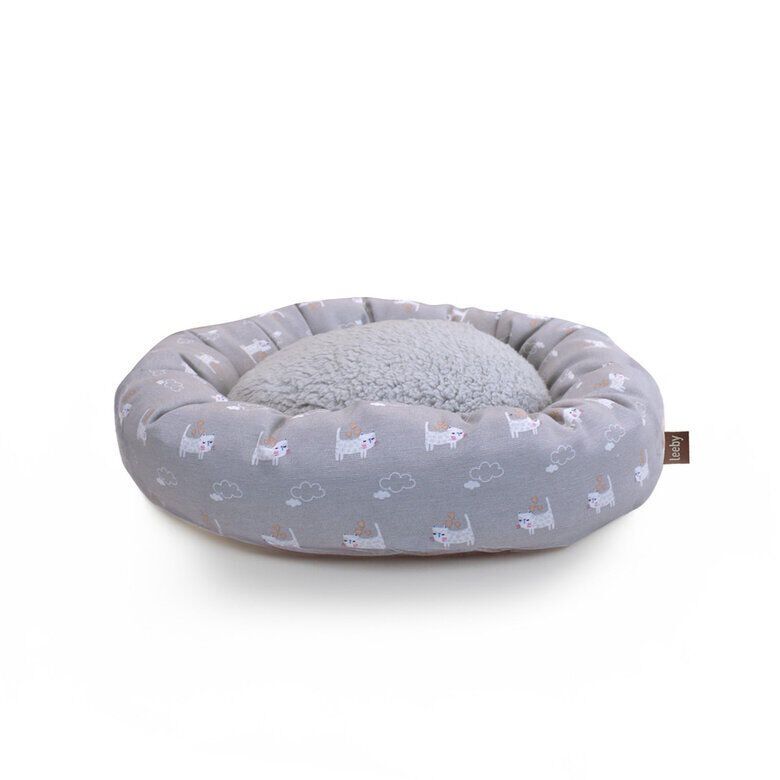 Leeby Cama Donut Antideslizante Gris para gatos, , large Imagen numero 1