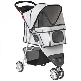 PawHut Carrito para Perro Gris Claro