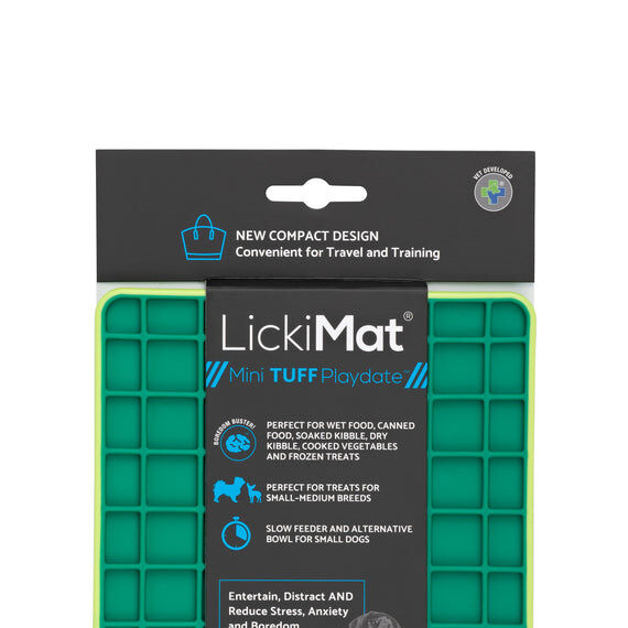 Comedero LickiMat Mini Tuff Playdate Verde para perro, , large Imagen numero 1