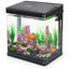 Nobleza - Acuario de Cristal 14L con Iluminaci&oacute;n LED y Sistema de Filtro, Pecera con Cubierta y Accesorios para Peces de Agua Dulce y Salada, Dise&ntilde;o Curvo Moderno, Negro, , large indicador imagen numero 1