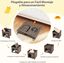 COSTWAY Casa Plegable de 2 Niveles para Gatos, Condominio de Ratán con Percha Elevada, Cueva para Esconderse, Cojines Extraíbles, Mueble para Mascotas de Interior y Exterior, Mesita Auxiliar, , large indicador imagen numero 3