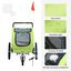 Remolque de bicicleta PawHut para perros color Verde/Negro, , large indicador imagen numero 4