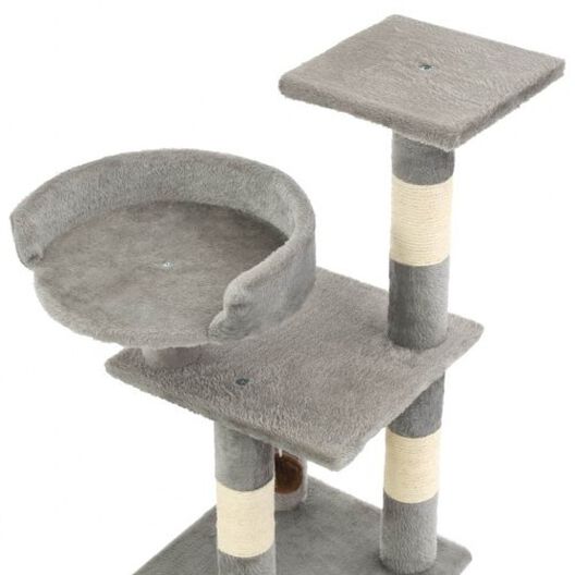 Rascador con poste de sisal para gatos color Gris, , large image number null