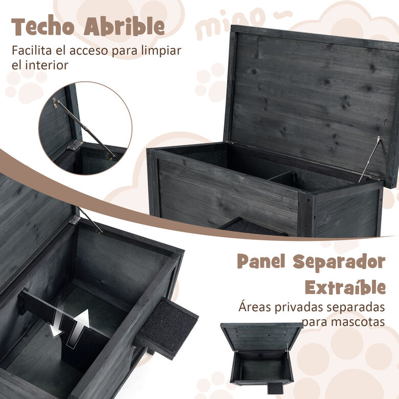 COSTWAY Casa Aislada para Gatos al Aire Libre thumbnail