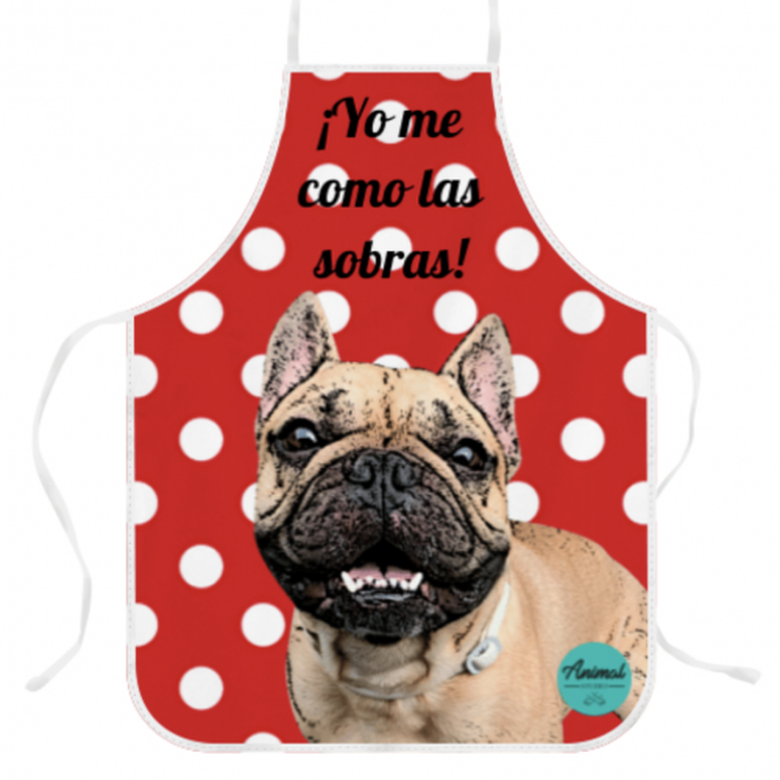 Delantal personalizado Animal Studio lunares color Rojo, , large image number null