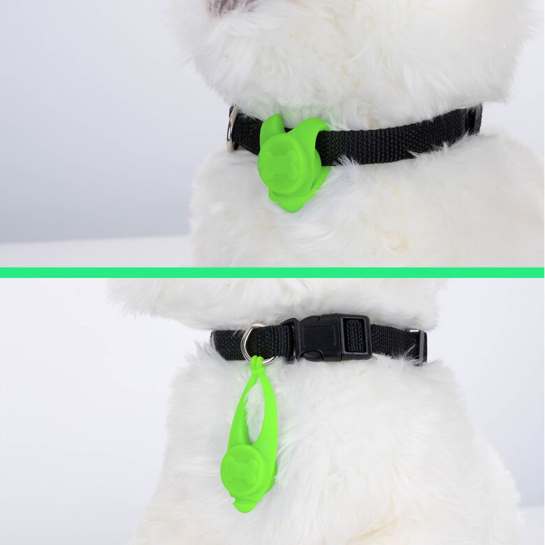 Nobleza Luz LED de Silicona para Collar de Perro,Luz de Seguridad para  Mascotas Impermeable para Caminar de Noche Accesorios de Perros,3  Modos，L8*W3.2CM(1 Pcs)