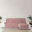 Cubre Sofá Protector Antimanchas acabado aterciopelado Rosa Chaise Longue Derecho 240 cm (250-300 cm), , large indicador imagen numero 3