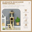 PawHut Árbol Rascador para Gatos de 116 cm Torre para Gatos Interior con Postes para Rascar Cama Cueva de Espadañas Rampa y Bolas 45x40x116 cm Beige, , large indicador imagen numero 4