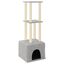 vidaXL Rascador para gatos con postes de sisal gris claro 133,5 cm, , large indicador imagen numero 1