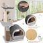 COSTWAY Árbol para Gatos Altura 92 cm, Torre para Gatos con Plataforma Superior, Casa Cómoda, Poste de Sisal, Bola interactiva, Centro de Actividades de Múltiples Niveles para Gatos (Gris), , large indicador imagen numero 2