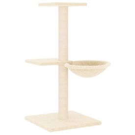 vidaXL Rascador Crema con postes de sisal para gatos